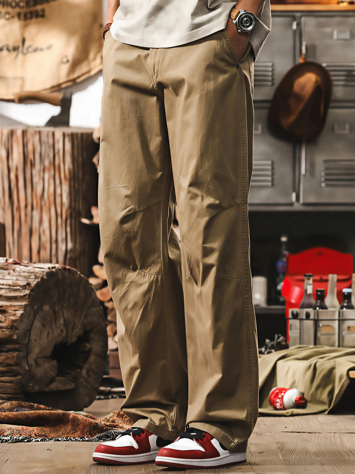 Retro Maillard-style Straight-leg Cargo Pants