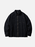 Solid-Color Casual Workwear Jacket