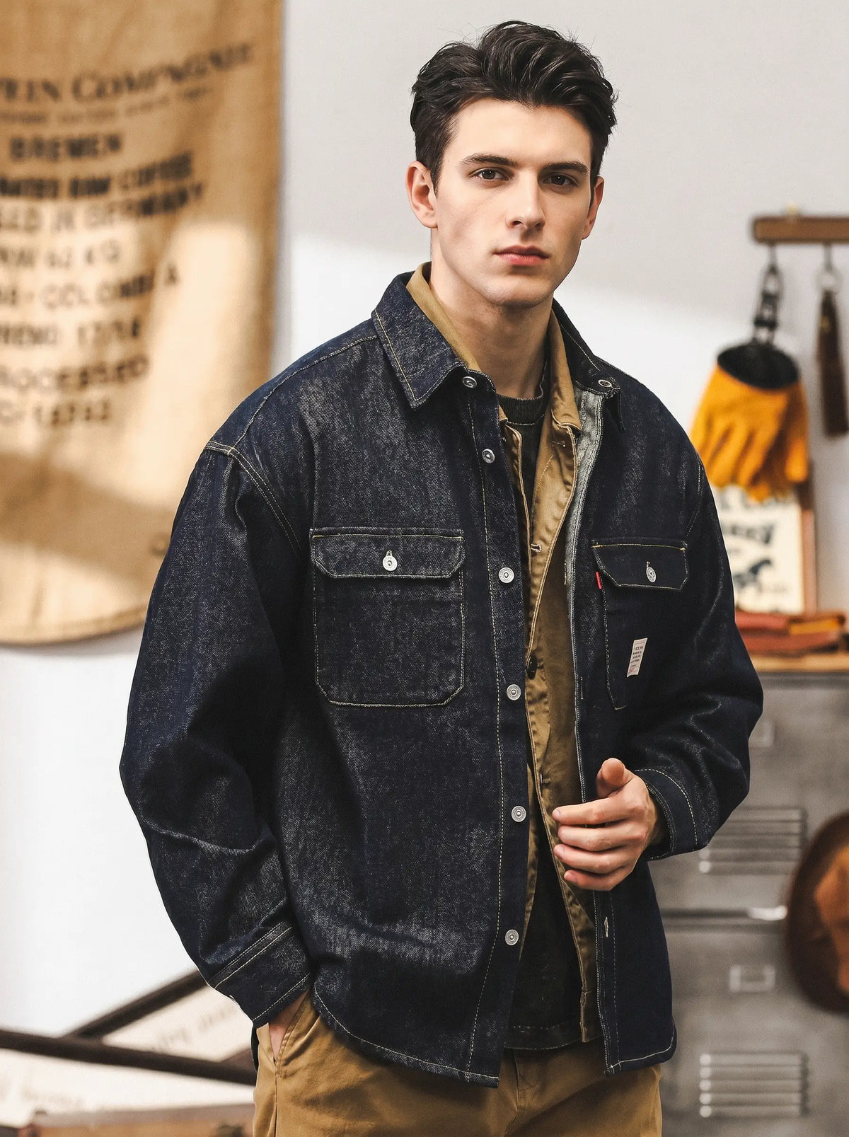 Classic Raw-wash Denim Work Shirt-jacket