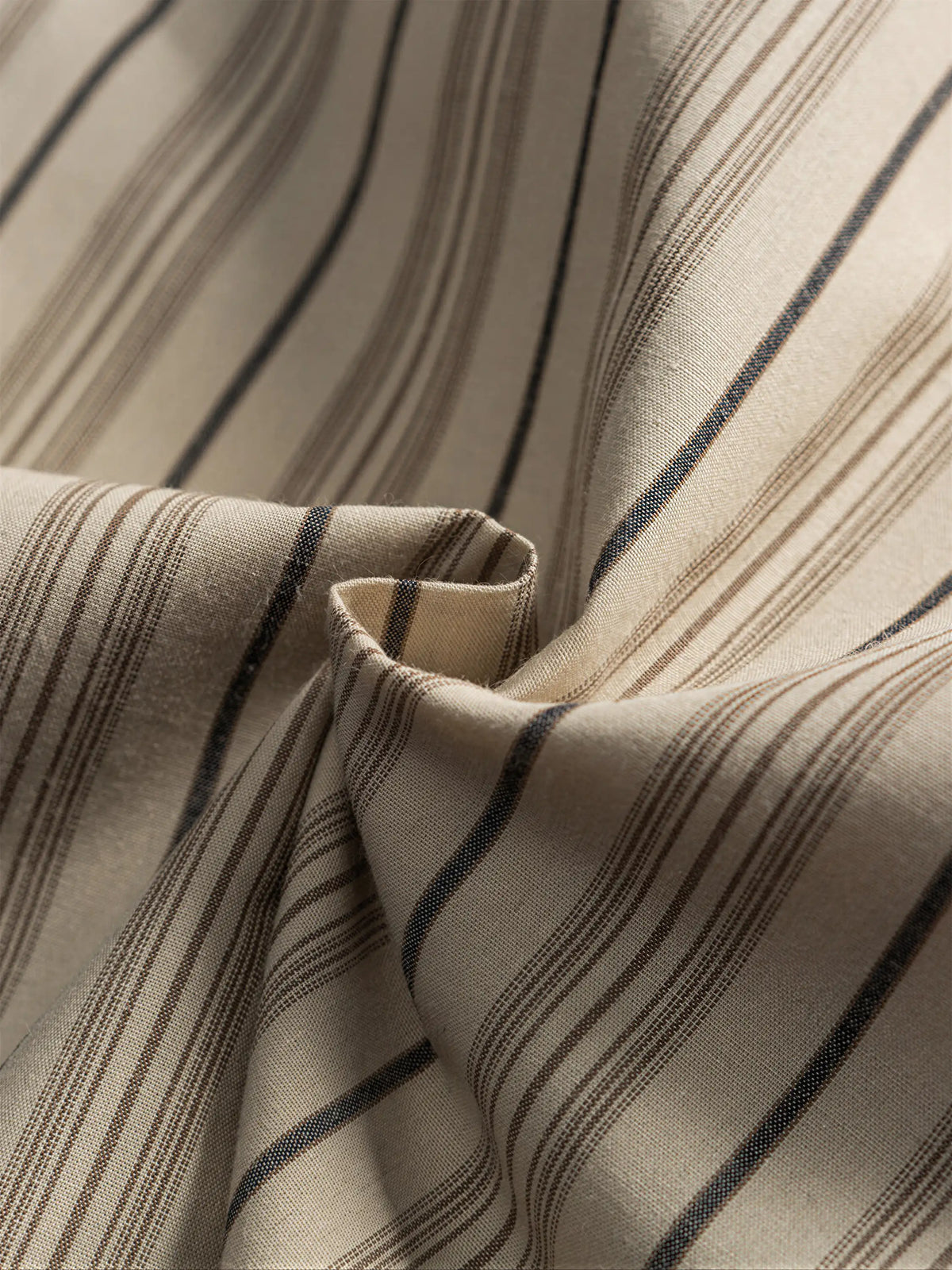 Oversized Striped Short-sleeve Work Shirt
