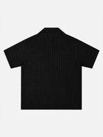 British-style Openwork Short-sleeve Shirt