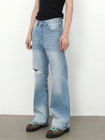 American-style High-street Washed Flared Jeans