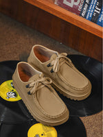 Retro, Versatile, Closed-toe Platform Shoes