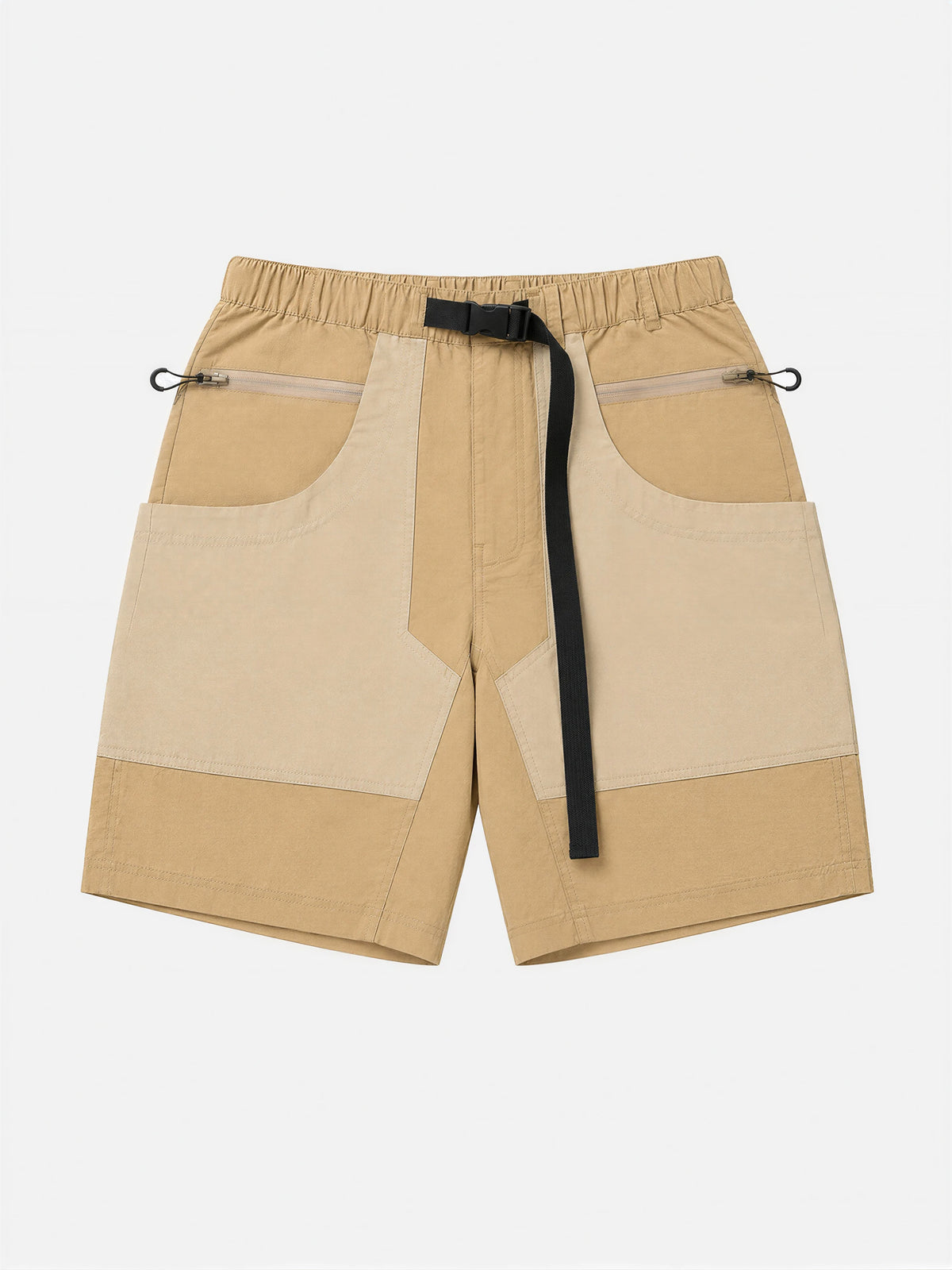 Large-pocket Paneled Tech Cargo Shorts