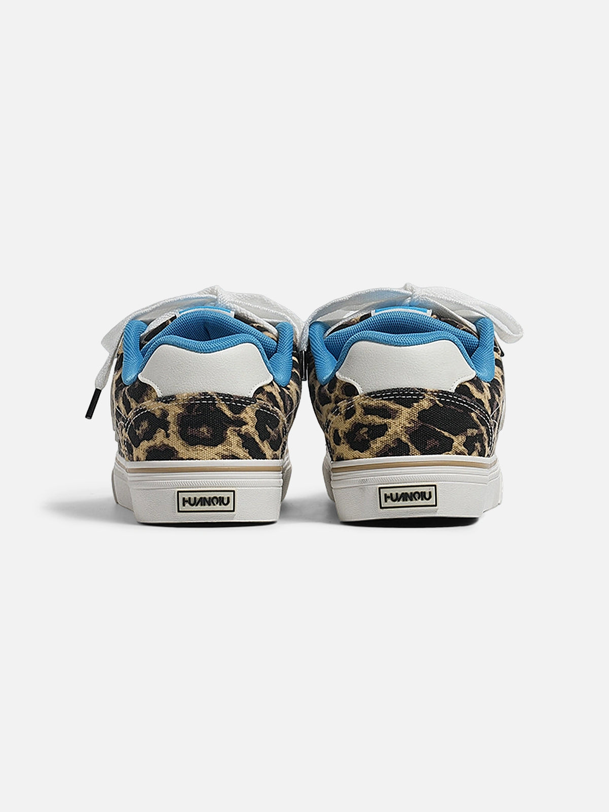 Leopard Print Canvas Casual "puffy" Sneakers
