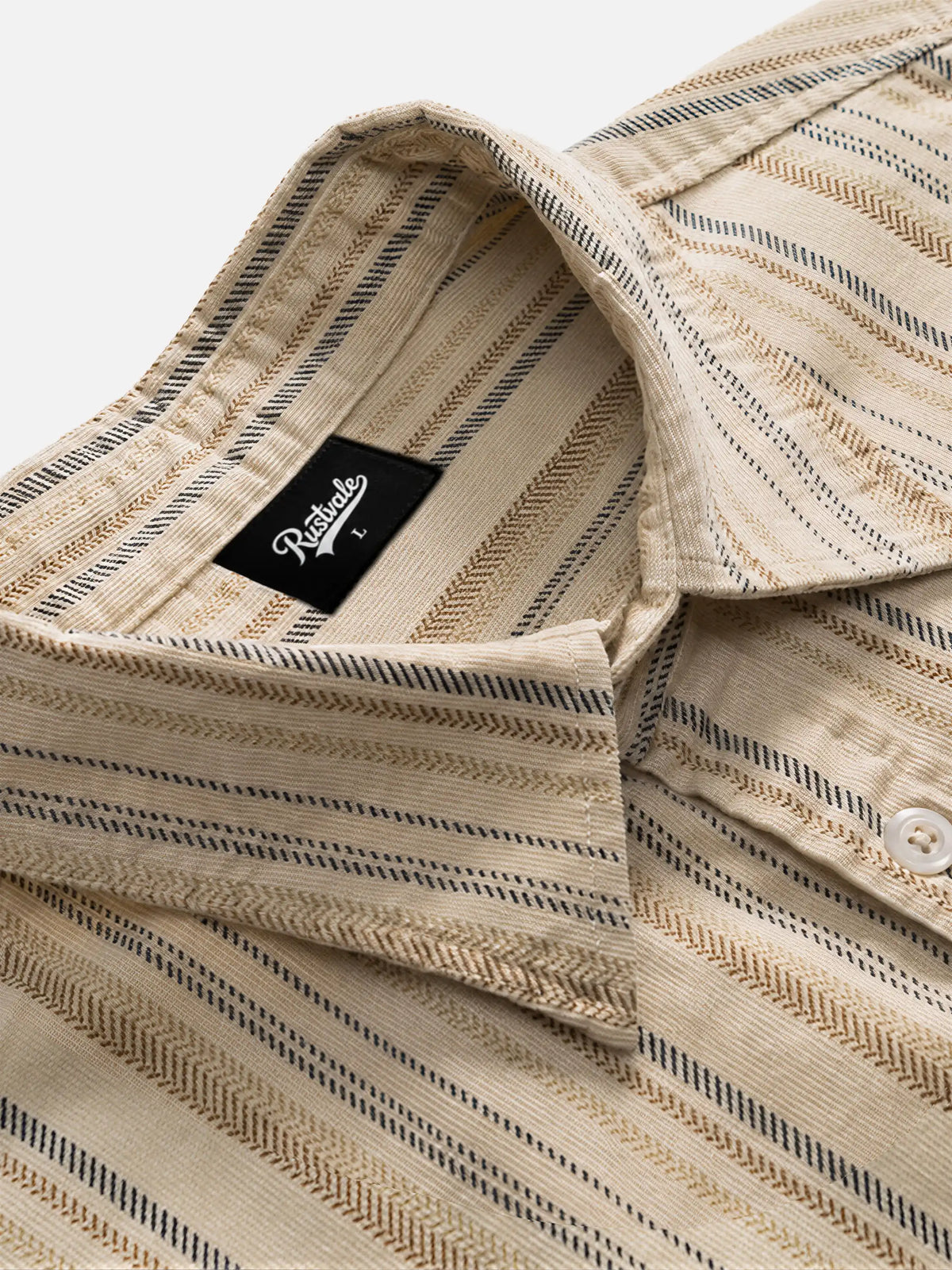 Corduroy Striped Short-sleeve Shirt