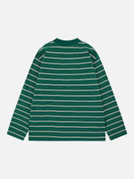 Color-block Striped Loose-fit Long-sleeve T-shirt