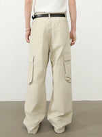 Multi-pocket Loose-fit Wide-leg Cargo Pants