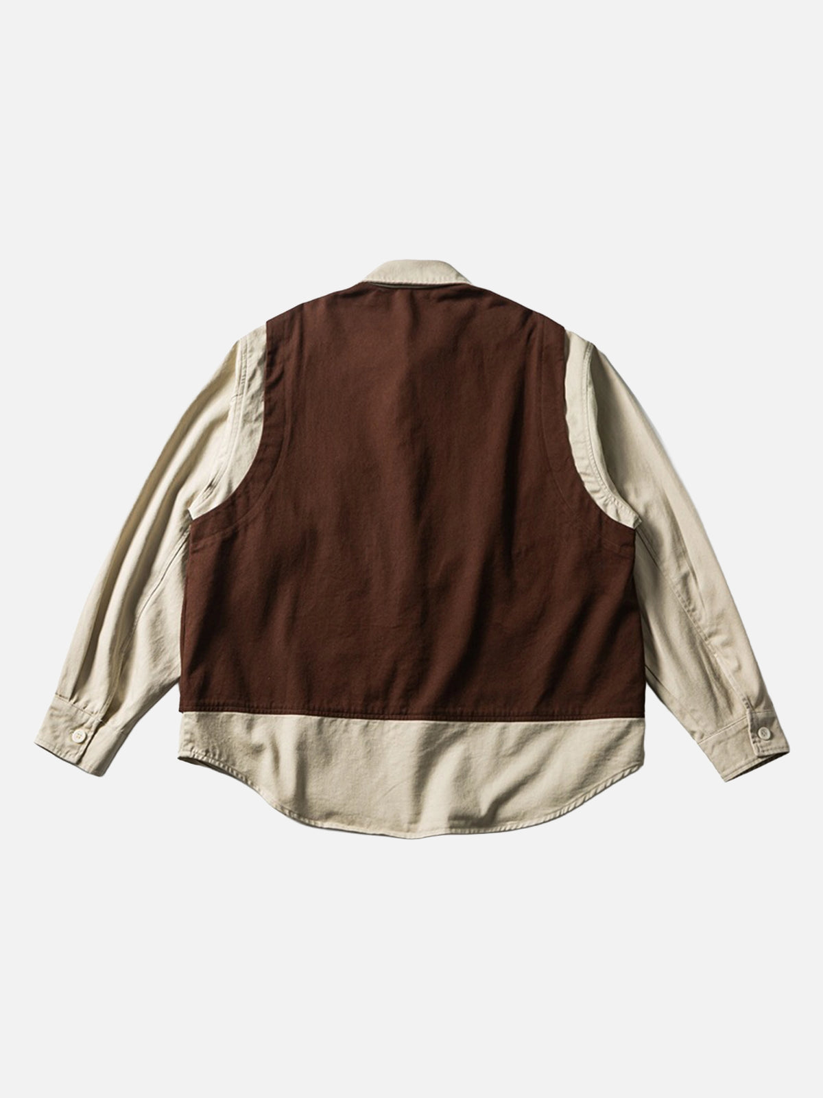Chemise à manches longues rétro en faux deux pièces