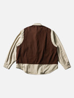 Chemise à manches longues rétro en faux deux pièces