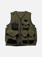 Techwear Cargo-Weste mit mehreren Taschen