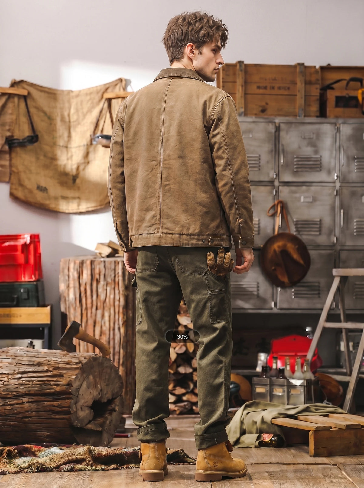 Maillard-style Straight-leg Casual Cargo Pants