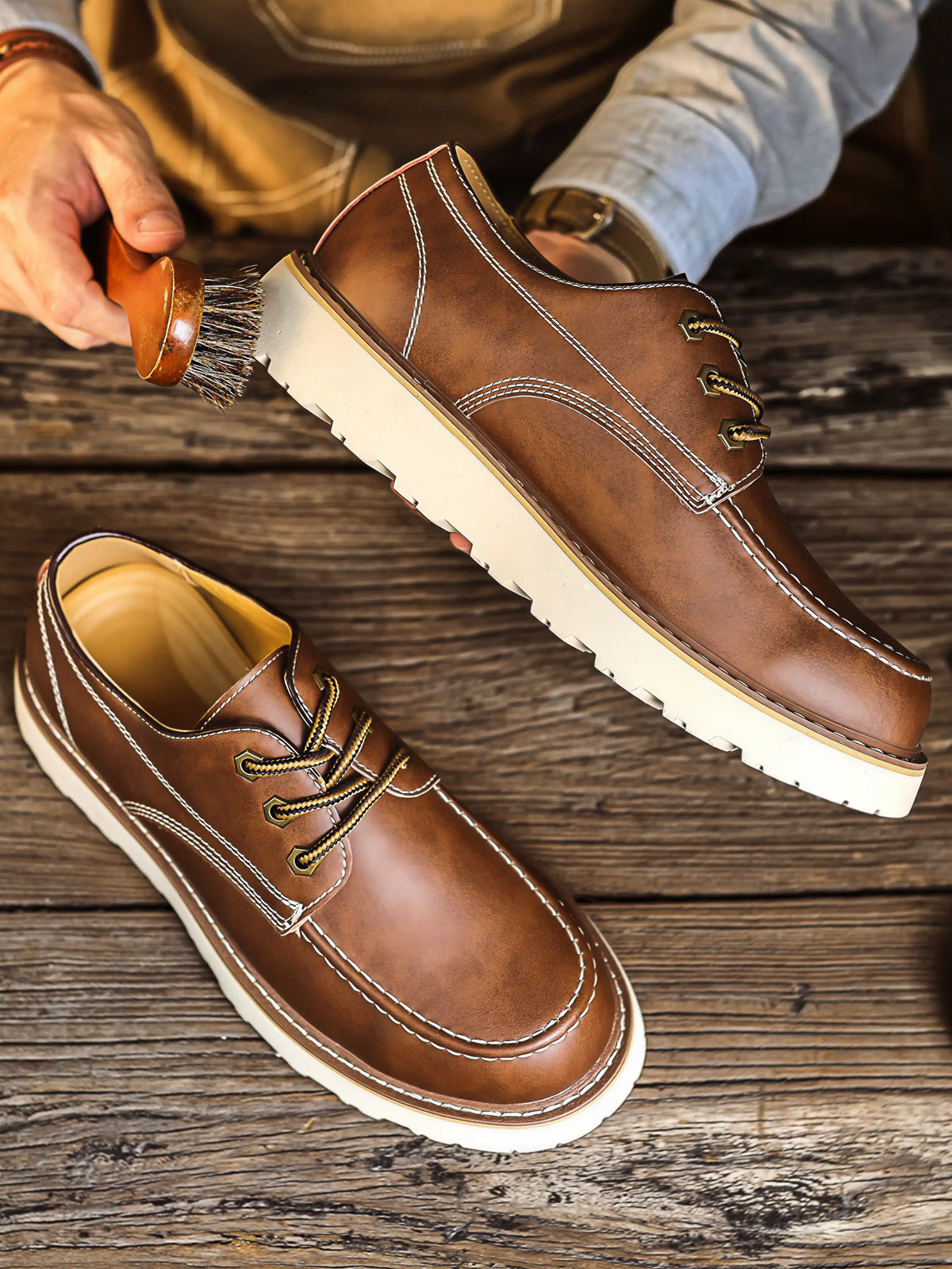 Americana-style Low-top Breathable Outdoor Work Shoes