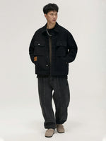 Retro Loose-fit Multi-pocket Denim Jacket