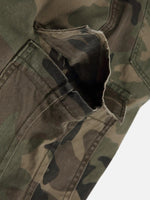 Pantalones Cargo Camuflaje Retro Lavados y Desgastados