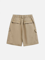 Loose-fit Multi-pocket Knee-length Shorts