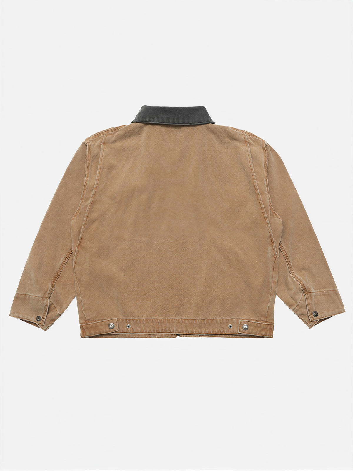 American-style Washed, Color-blocked Work Jacket