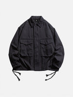 Japanischer Stil Arbeitsjacke mit großen Taschen
