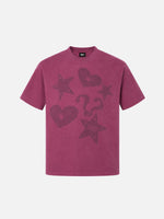 Unisex Premium Vintage-effect Loose-fit Printed T-shirt