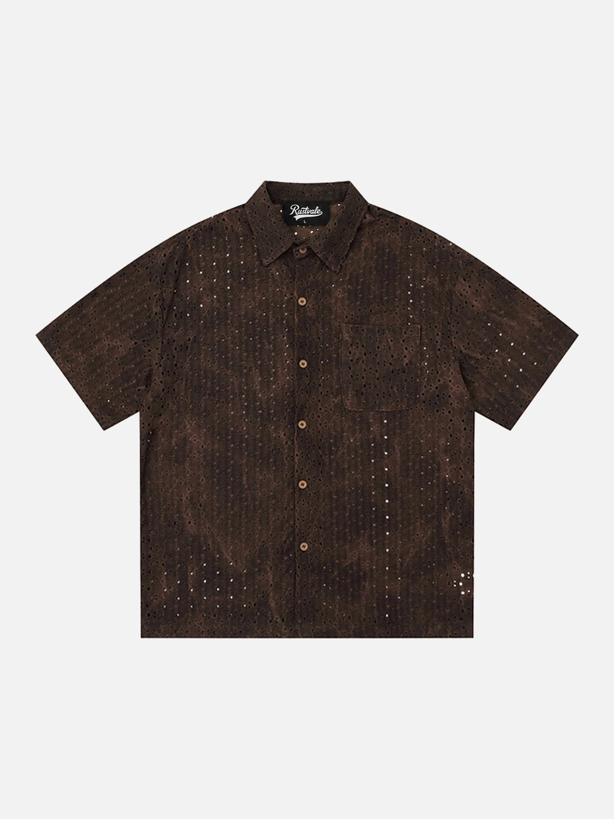 Retro Distressed Short-sleeve Shirt