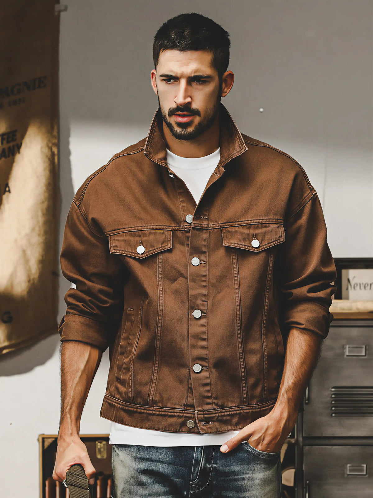 Classic American-style Vintage Denim Jacket