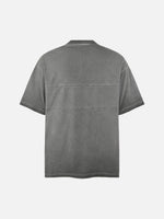 Dirty-dyed Half-zip Cargo T-shirt