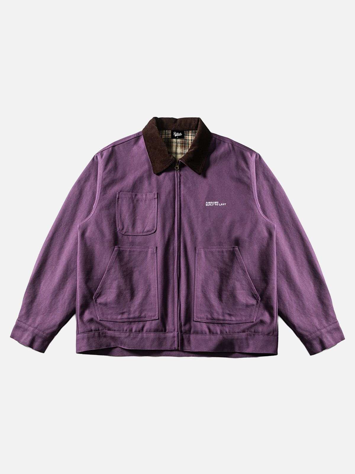 Color-block Revers Arbeitsjacke