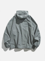 Retro Outdoor Plaid Hooded Jacket