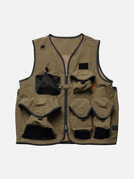 Techwear Cargo-Weste mit mehreren Taschen