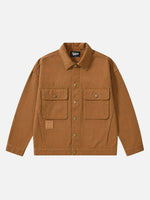 Retro Loose-fit Multi-pocket Denim Jacket