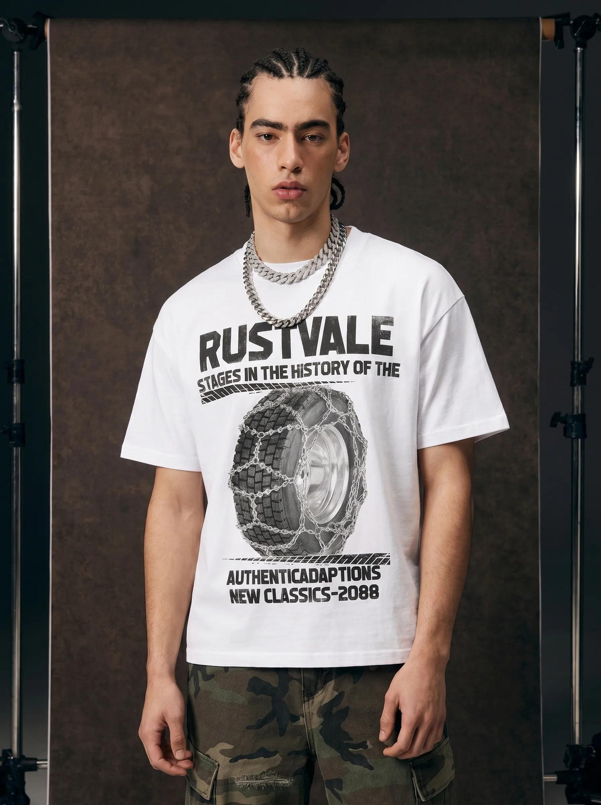 Rustvale Reifen-Motiv T-Shirt