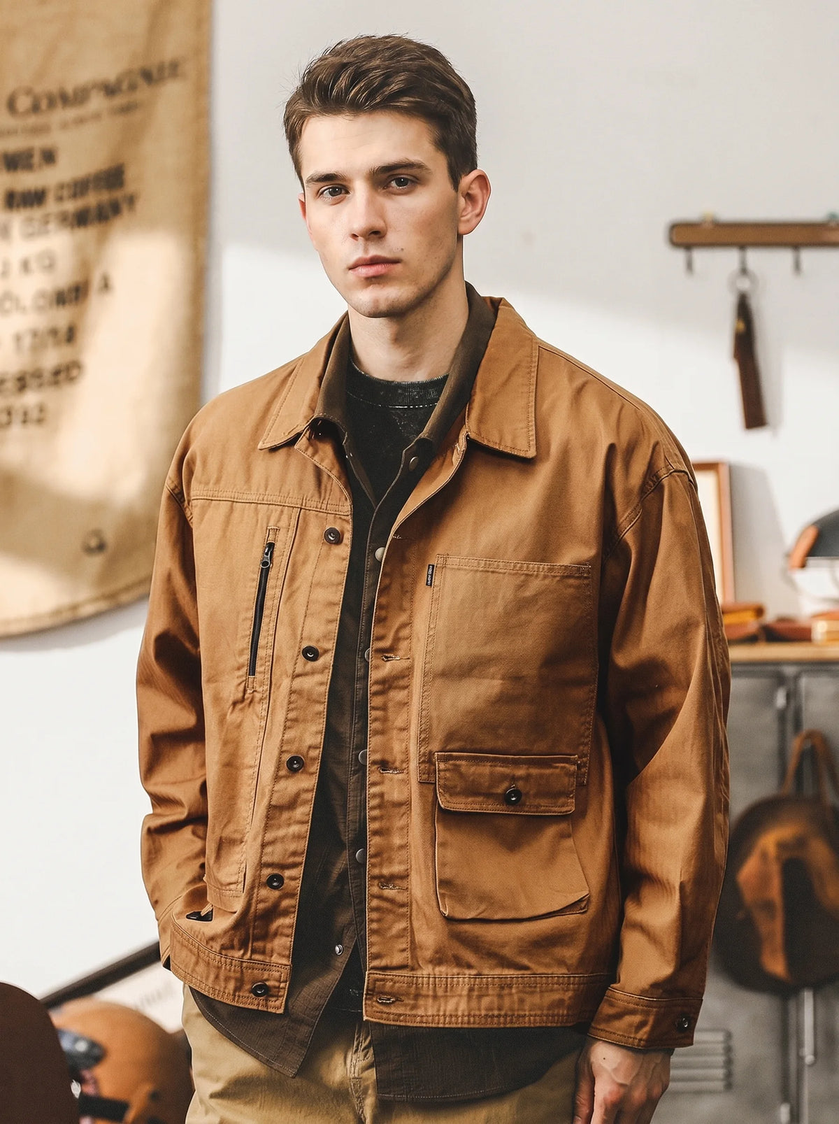 Heavy-duty "maillard-style" Workwear Jacket