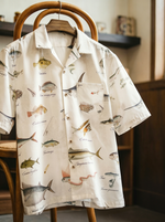 Vintage American-style Hawaiian Short-sleeve Printed Shirt