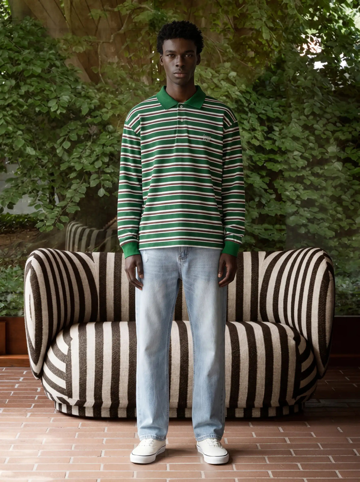 American Retro-style Loose-fit Long-sleeve T-shirt