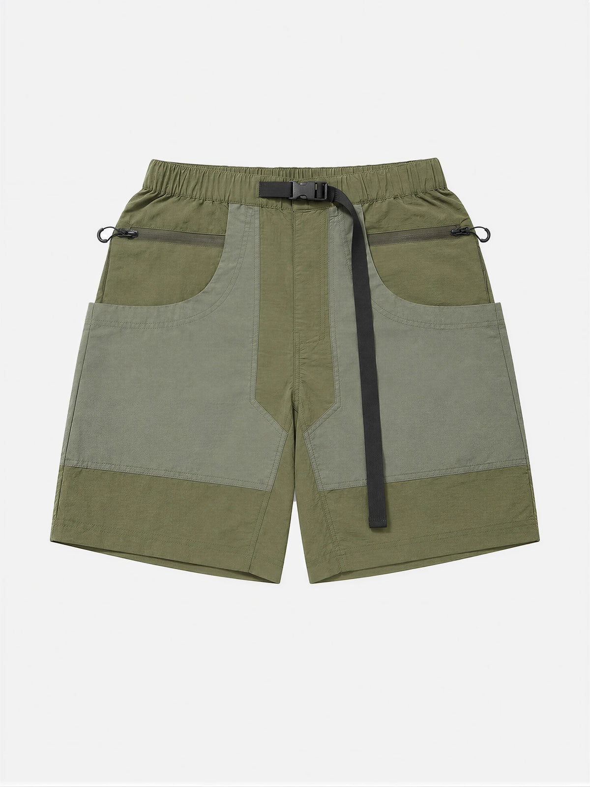 Large-pocket Paneled Tech Cargo Shorts