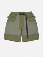 Large-pocket Paneled Tech Cargo Shorts