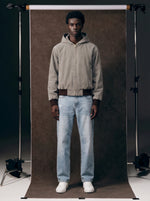 Barn-style Garment-washed & Distressed Hooded Work Jacket