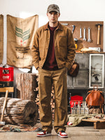 Retro Maillard-style Straight-leg Cargo Pants