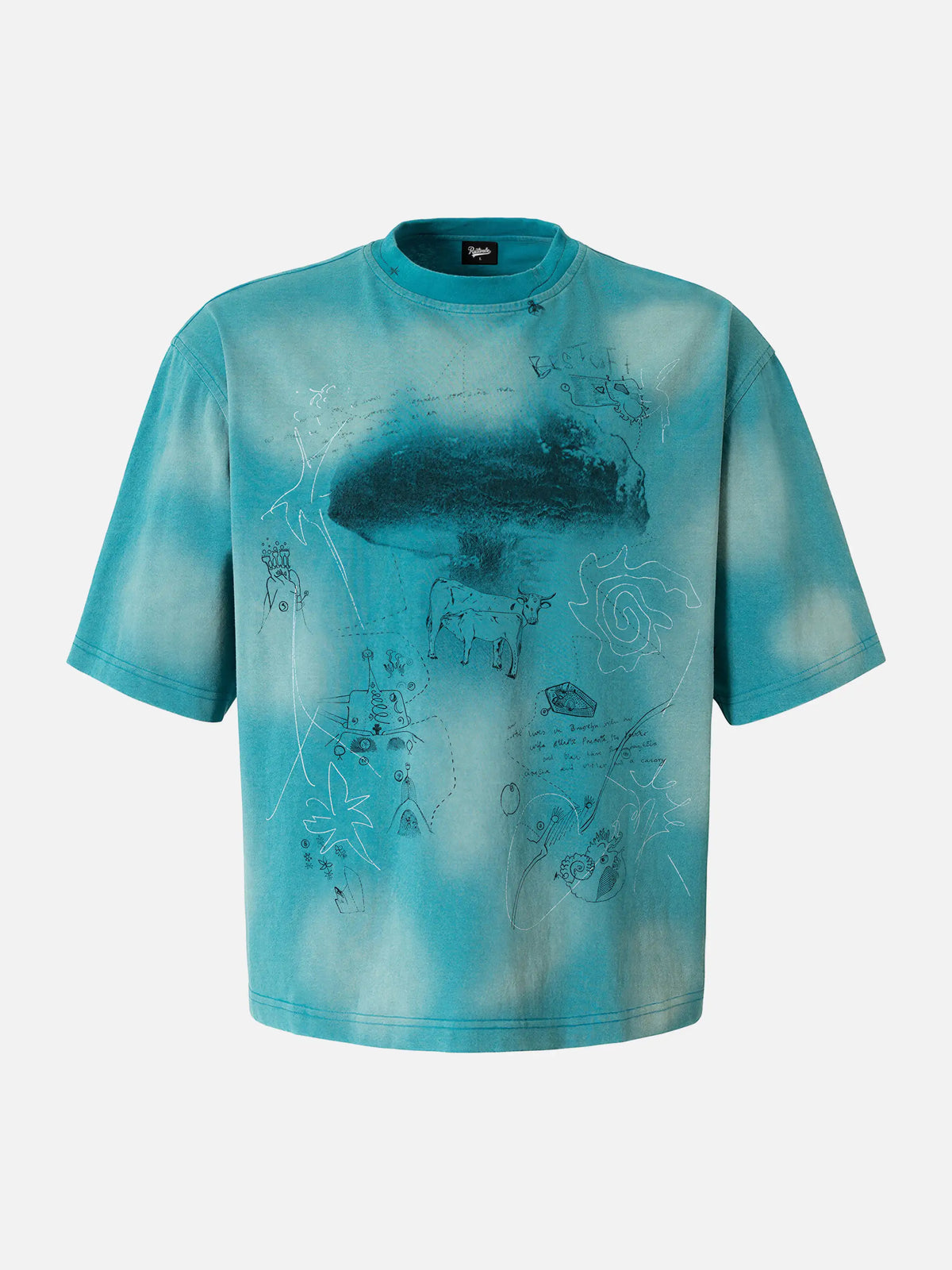 Camiseta holgada de estilo aerógrafo a la moda