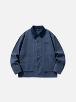 Distressed Canvas Loose-fit Jacket