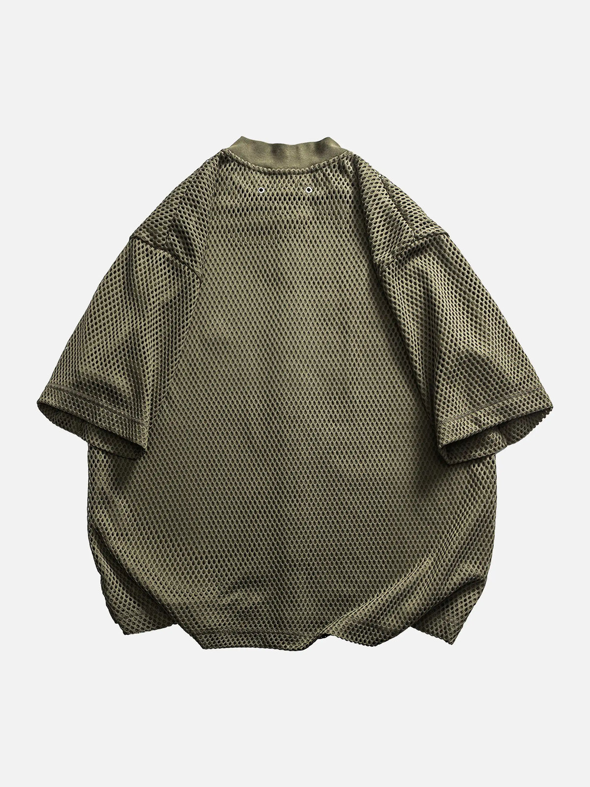 Retro Mesh Short-sleeve Shirt Cardigan