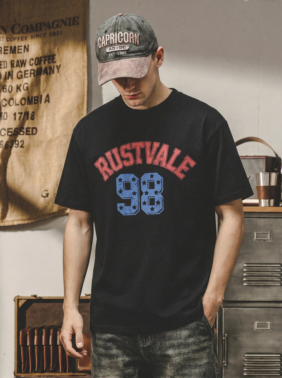 Rustvale Vintage Distressed Cotton Streetwear T-shirt