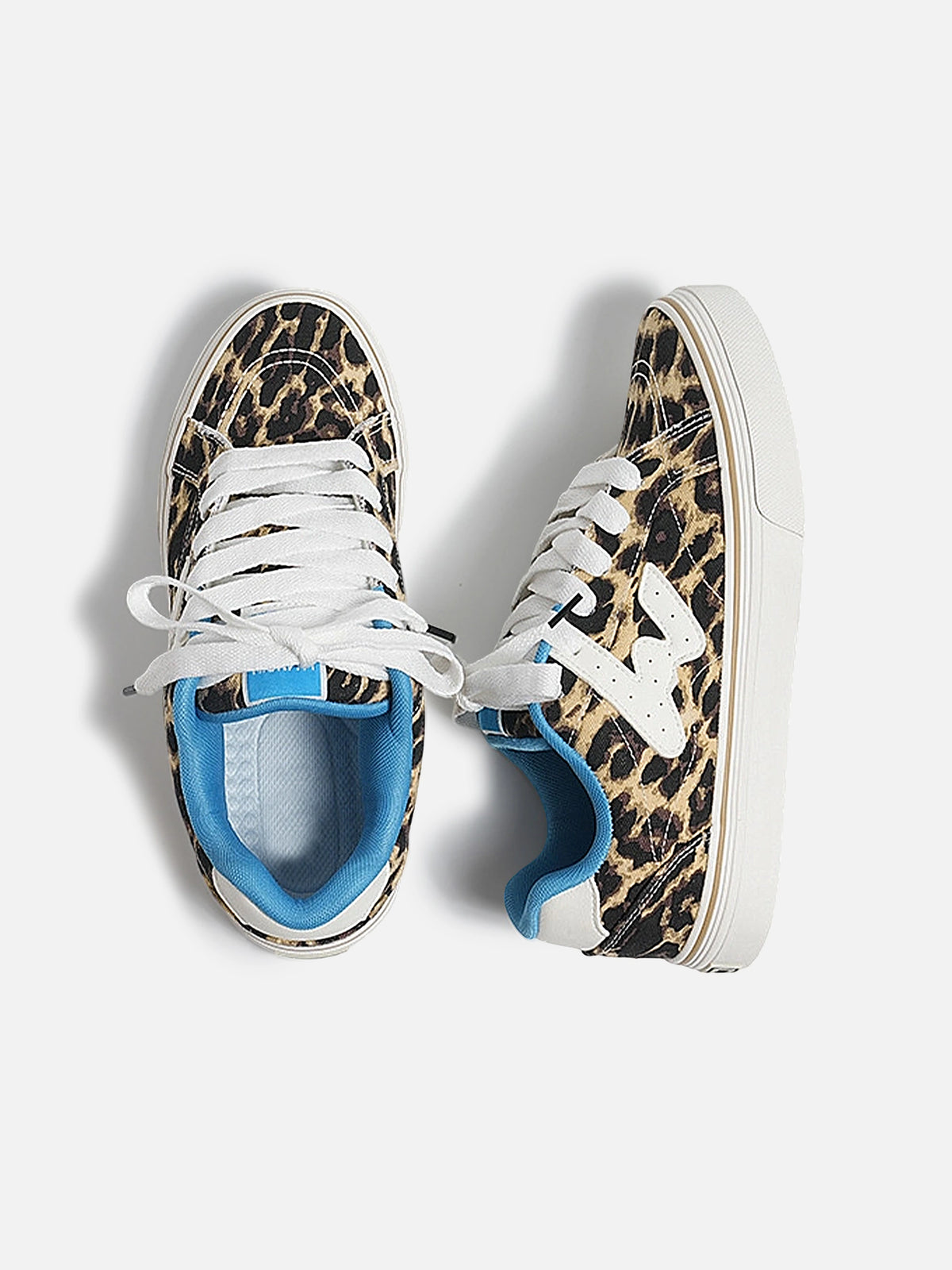 Leopard Print Canvas Casual "puffy" Sneakers
