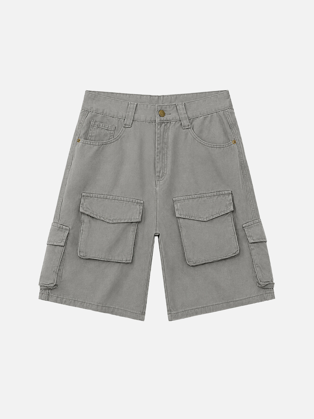 Retro Washed Multi-pocket Cargo Shorts