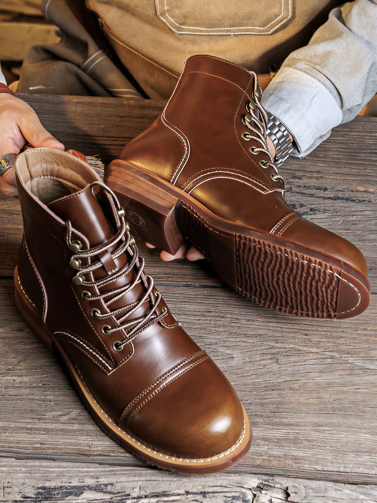 Americana-style Vintage American-retro Combat Boots
