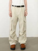 Multi-pocket Loose-fit Wide-leg Cargo Pants