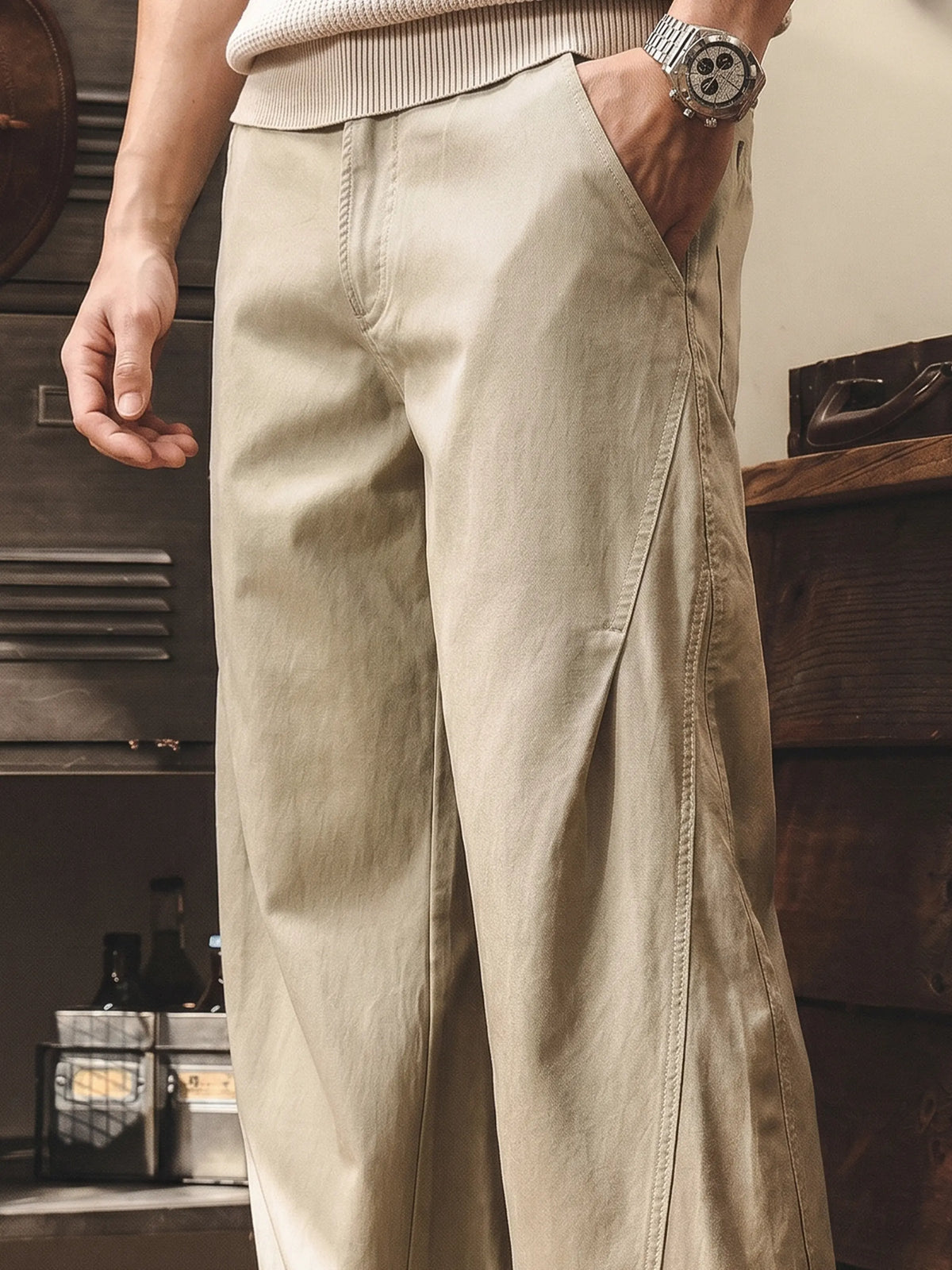 Maillard-style Straight-leg Casual Cargo Pants