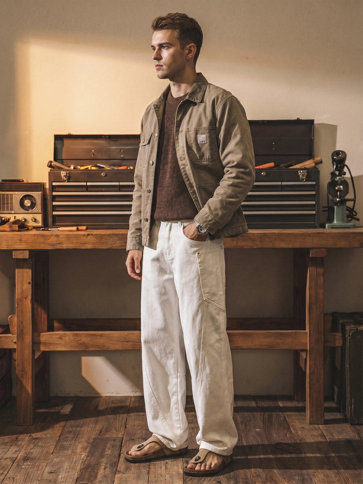 American Vintage White Jeans