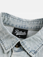 Retro Washed Denim Short-sleeve Shirt