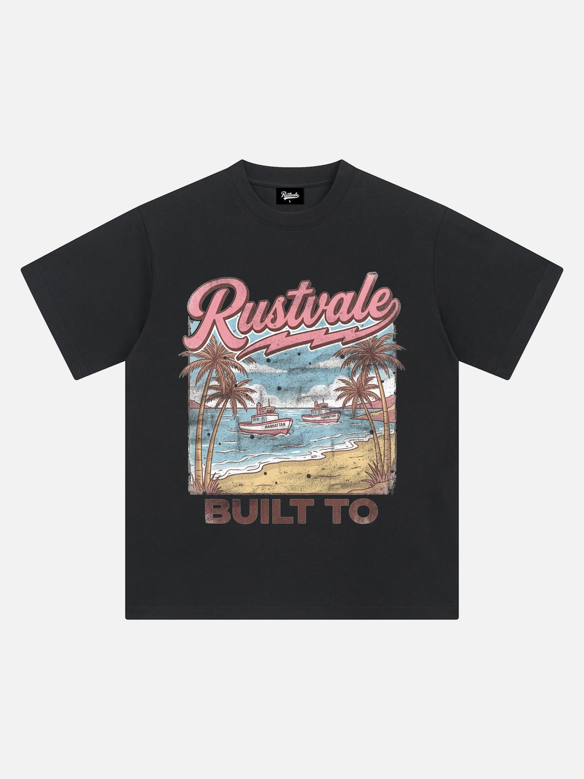 Retro Tropical Coast Printed Tee